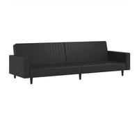 vidaXL Canapé-lit 2 places Lit de jour avec dossier, lit d'invité Moderne Noir simili cuir