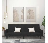 vidaXL Canapé-lit 2 places noir velours 375780