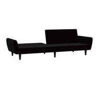 vidaXL Canapé-lit 2 Places, Lit de Jour avec Dossier, Lit d'Invité avec Pieds, Meuble de Chambre à Coucher Salon, Moderne, Noir Velours