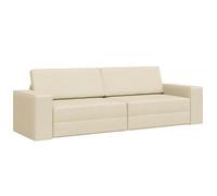 vidaXL Canapé-Lit 200cm Crème Tissu, Canapé-lit en Velours élégant, Assise rectangulaire Moderne, canapé Convertible Gain de Place pour la Vie Urbaine et la détente à la Maison