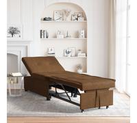 Vidaxl Canapé-Lit 3-En-1 Avec Design Escamotable En Faux Suède Marron
