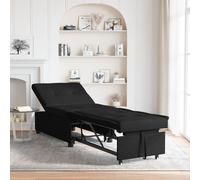 Vidaxl Canapé-Lit 3-En-1 Design Dépliant Tissu Noir