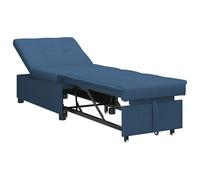 Vidaxl Canapé-Lit 3-En-1 Design Extensible Tissu Bleu