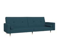 Vidaxl Canapé-Lit À 2 Places Avec Deux Oreillers Bleu Velours Bleu