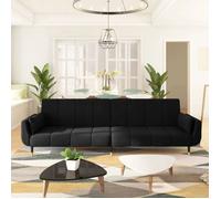 vidaXL Canapé-lit à 2 Places avec Deux Oreillers Lit de Jour Lit d'Invité Pliable Canapé Convertible Salon Salle de Séjour 337588