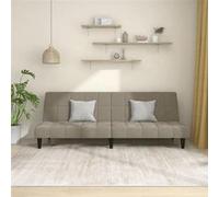 vidaXL Canapé-lit à 2 places gris clair velours 375841
