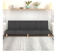 vidaXL Canapé-lit à 2 places gris foncé tissu 375755