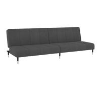 vidaXL Canapé-lit à 2 Places Gris foncé Velours