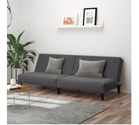 vidaXL Canapé-lit à 2 Places, Lit de Jour avec Dossier, Lit d'Invité, Meuble de Chambre Salon Salle de Séjour, Moderne, Gris 375927