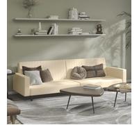 Canapé-lit 2 Places Lit de Jour Salle de Séjour Chambre Jaune Velours vidaXL