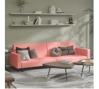 vidaXL Canapé-lit à 2 places rose velours 375941