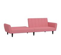 vidaXL Slaapbank 2-zits fluweel roze375861 Rose G