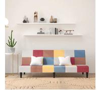 vidaXL Canapé-lit à 2 places en tissu 375824 Multicolore G