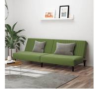 vidaXL Canapé-lit à 2 places vert clair velours 375929