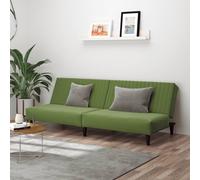 Canapé-lit à 2 Places Lit de Jour Salon Chambre Vert Clair Velours vidaXL