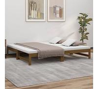 vidaXL Lit Coulissant Lit de Jour Lit d'Invité Sommier à Lattes Meuble de Chambre Salon Intérieur Marron Miel 2X(90x190) cm Bois de Pin Massif