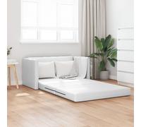 vidaXL Canapé-lit au sol 2-en-1 Blanc 124x71x78 cm Cuir synthétique