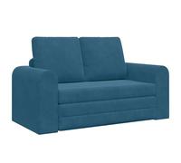 vidaXL Canapé-lit au Sol 2-en-1 Bleu 148X71X83 cm Velours Design Moderne Accoudoirs réglables Parfait pour Salon ou canapé d'amis Siège Convertible Contemporain Accoudoir Compact Deux Un
