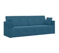 vidaXL Canapé-lit au Sol 2-en-1 Bleu 213x144x60 cm Velours
