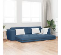 vidaXL Canapé Lit au Sol 2-en-1 Bleu 245x150x60,5 cm Tissu