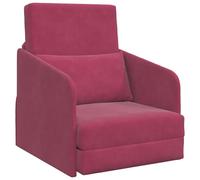 vidaXL Canapé-lit au Sol 2-en-1 Bourgogne 65x80x83 cm Velours