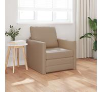 Vidaxl Canapé-Lit Au Sol 2-En-1 Cappuccino 74x77x81 Cm Faux Cuir