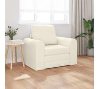 Vidaxl Canapé Lit Au Sol 2-En-1 Crème 98x71x83 Cm Velours