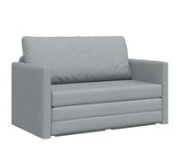 vidaXL Canapé-lit au Sol 2-en-1 Gris Clair 124x71x78 cm en Tissu