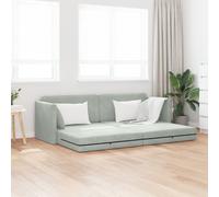 Vidaxl Canapé-Lit Au Sol 2-En-1 Gris Clair 213x144x60 Cm Velours Gris