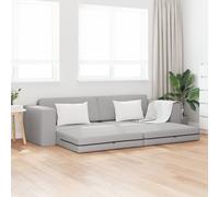 vidaXL Canapé Lit au Sol 2-en-1 Gris Nuage 245x150x60,5 cm Tissu