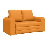 Vidaxl Canapé-Lit Au Sol 2-En-1 Jaune Foncé 148x71x83 Cm Tissu