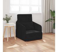 vidaXL Canapé-Lit Noir 65 x 80 x 83 cm Velours, Fauteuil Moderne élégant, Tissu rectangulaire, Coussins Confortables, Meuble Durable pour Salon