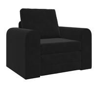 vidaXL Canapé Lit au Sol 2-en-1 Noir 98x71x83 cm Velours