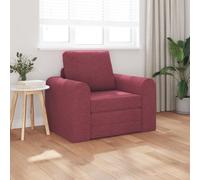 vidaXL Canapé Lit au Sol 2-en-1 Rouge Bourgogne 98x71x83 cm Tissu