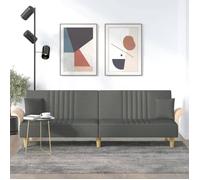 vidaXL Canapé-lit avec accoudoirs gris foncé tissu 351888