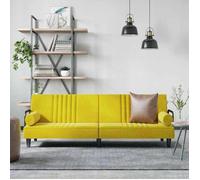 Canapé-lit avec accoudoirs gris clair velours canapé de jour vidaXL