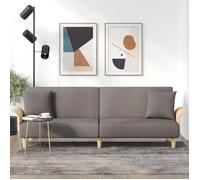 Vidaxl Canapé-Lit Avec Accoudoirs Taupe Tissu Gris