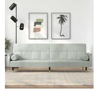 vidaXL Canapé-lit 351857 avec coussins velours gris clair