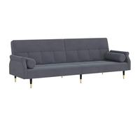 vidaXL Canapé-lit avec Coussins Gris foncé Velours, canapé de Jour, canapé-lit Convertible, lit de Repos, canapé-lit Pliant, canapé-lit en Velours