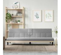 vidaXL Canapé-lit avec porte-gobelets gris clair tissu 351863