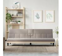 vidaXL Canapé-lit avec porte-gobelets taupe tissu 351868