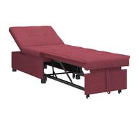 Vidaxl Canapé-Lit Avec Roue Rouge 191 X 67 X 82 Cm Tissu
