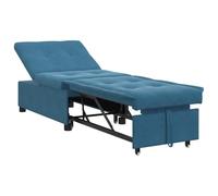 vidaXL Canapé-Lit Bleu 194 x 67 x 82 cm Velours, Salon, Moderne, canapé-lit Convertible, siège en Velours de Luxe, Gain de Place, Salon intérieur Multifonctionnel