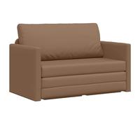 vidaXL Canapé-lit 110 cm – Simili cuir, Réglable, Convertible, Velours stylé – Cappuccino