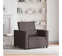vidaXL Canapé-Lit Convertible 3-en-1 Marron Foncé Tissu