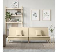 vidaXL Canapé-lit crème tissu 351903