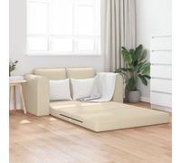 vidaXL Canapé Lit de Sol 2-en-1 Crème 148x71x83 cm Tissu