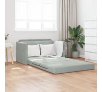 Vidaxl Canapé Lit De Sol 2-En-1 Gris Clair 124x204x61 Cm Velours Gris