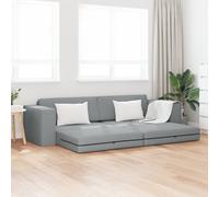 vidaXL Canapé Lit de Sol 2-en-1 Gris Clair 245x150x60.5 cm Tissu