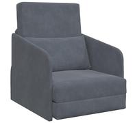 vidaXL Canapé-lit de Sol 2-en-1 Gris foncé 65x80x83 cm en Velours